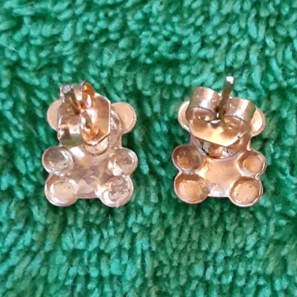 🌹Goldtone teaddy bear earrings - Picture 2 of 3